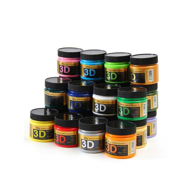 Heavy Equipment Painting - 3D Dimensional Acrylic Paint Set, 100ml