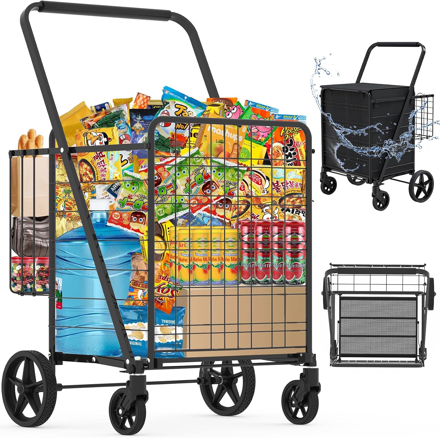 Heavy Duty Folding Shopping Ca - đánh giá và giá Heavy Equipment Bucket