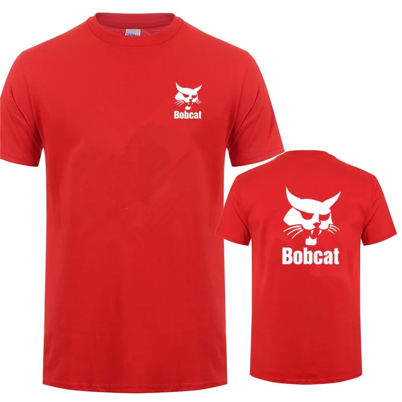Bobcat T Shirt Summer Men Shor - đánh giá và giá Heavy Equipment Logos