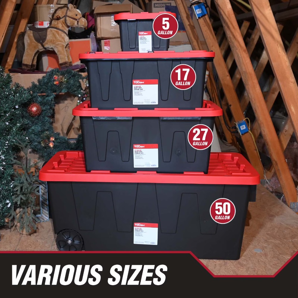 Large Storage Bin 27 Gallon He - đánh giá và giá Heavy Equipment Bucket