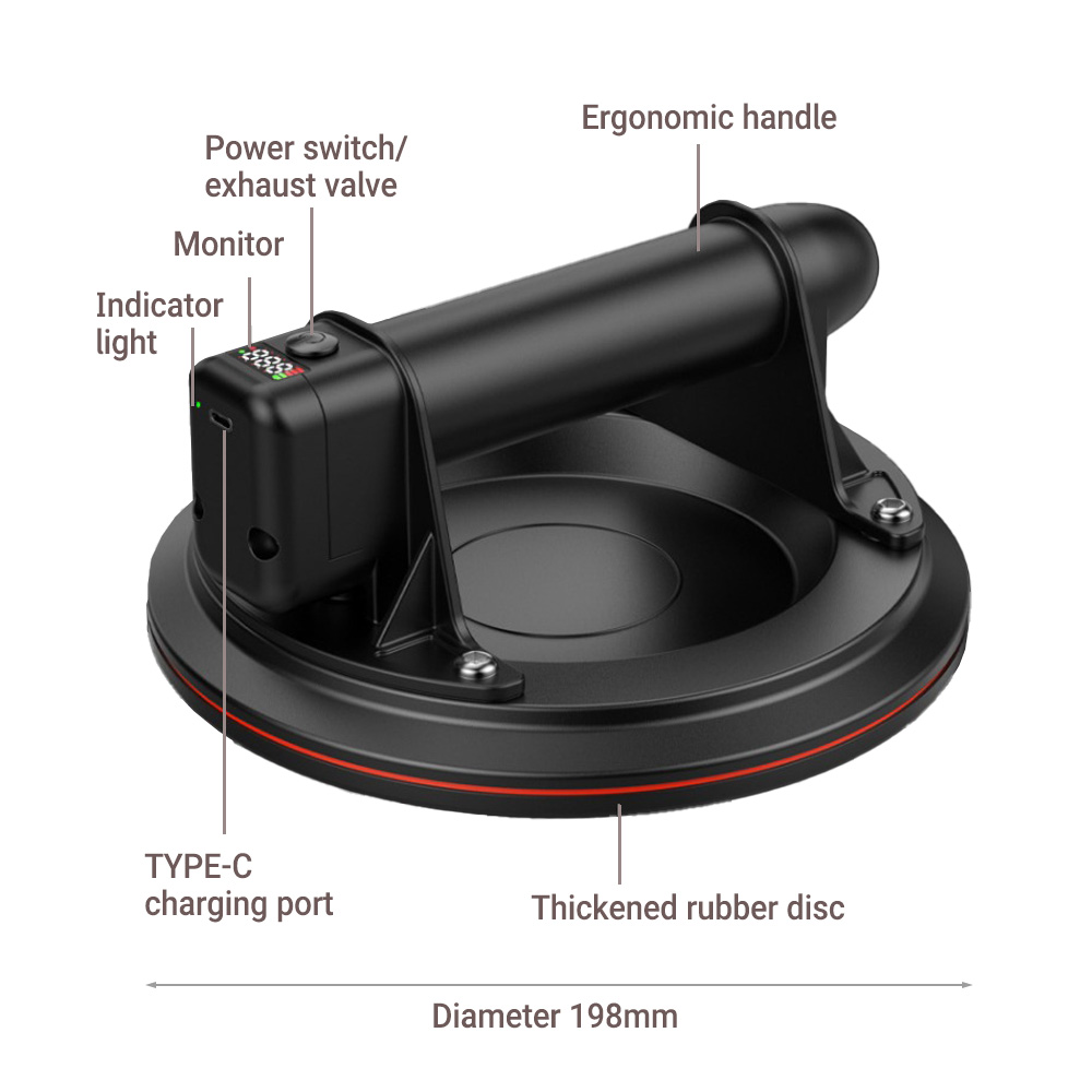 Electric Vacuum Suction Cup 8  - đánh giá và giá Vacuum Suction Cup Lifter